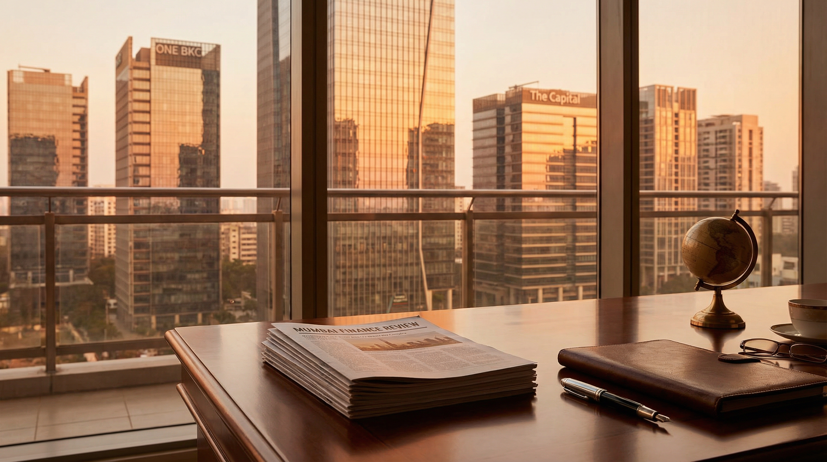 BKC Mumbai financial district at golden hour